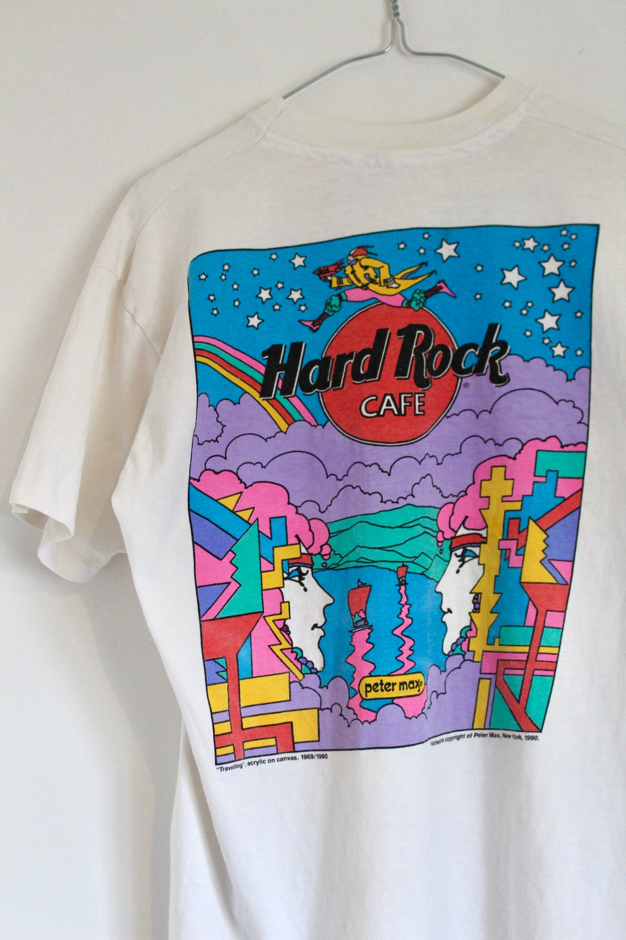 90s ハードロックカフェ　tシャツ　ピーターマックス　アート　XL 90s ハードロックカフェtシャツピーターマックスアートXL