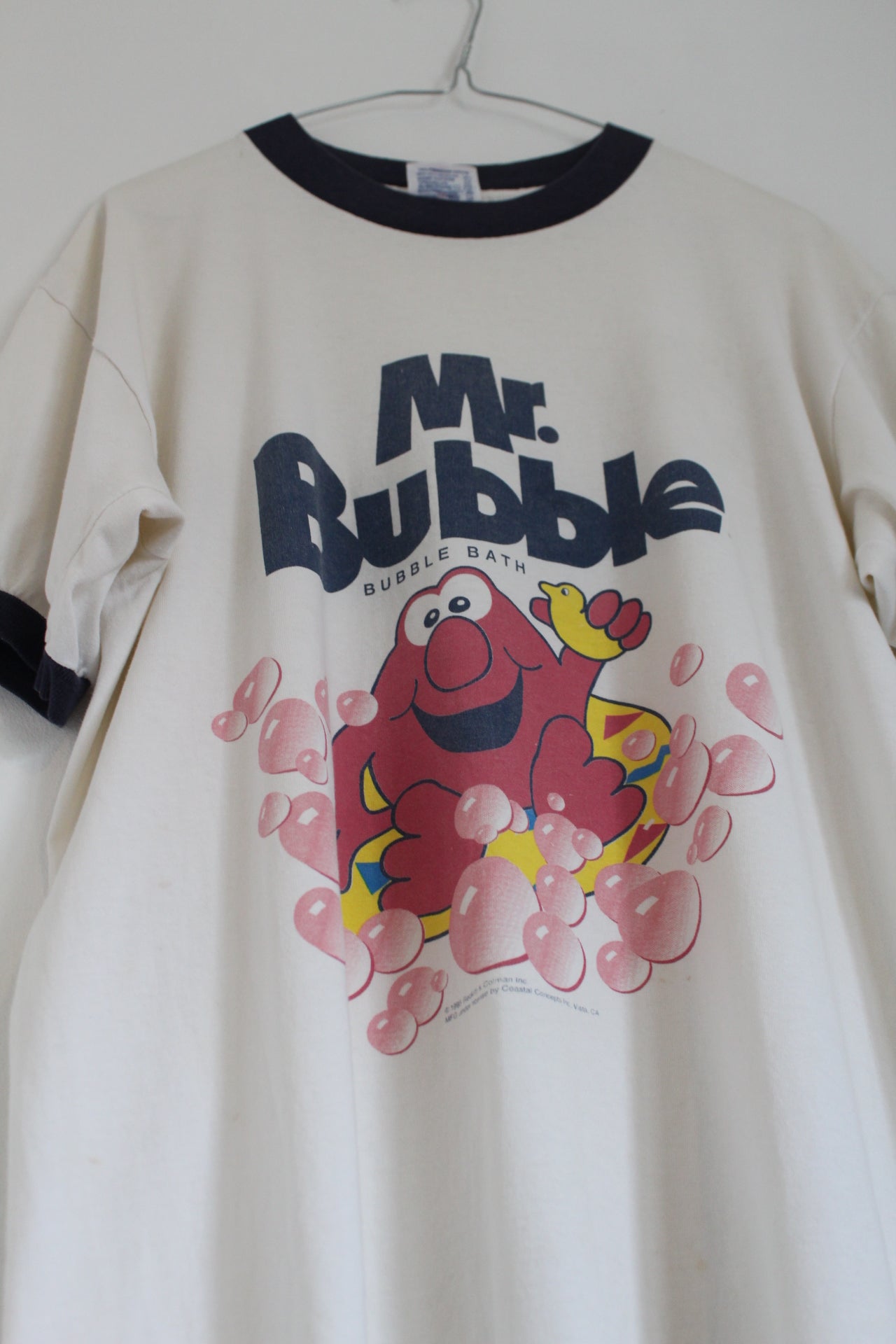 1995 Mr. Bubble ringer T-shirt made in the USA