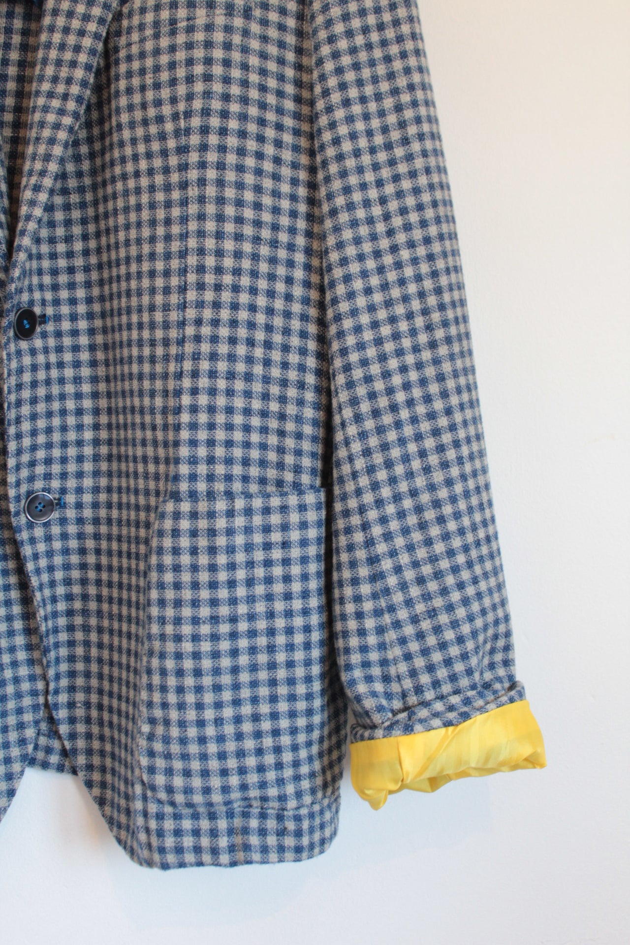 Gingham Check Tailored Jacket made in Italy