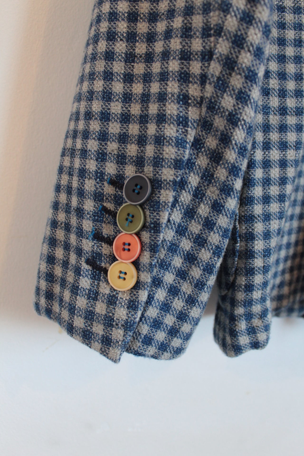 Gingham Check Tailored Jacket made in Italy