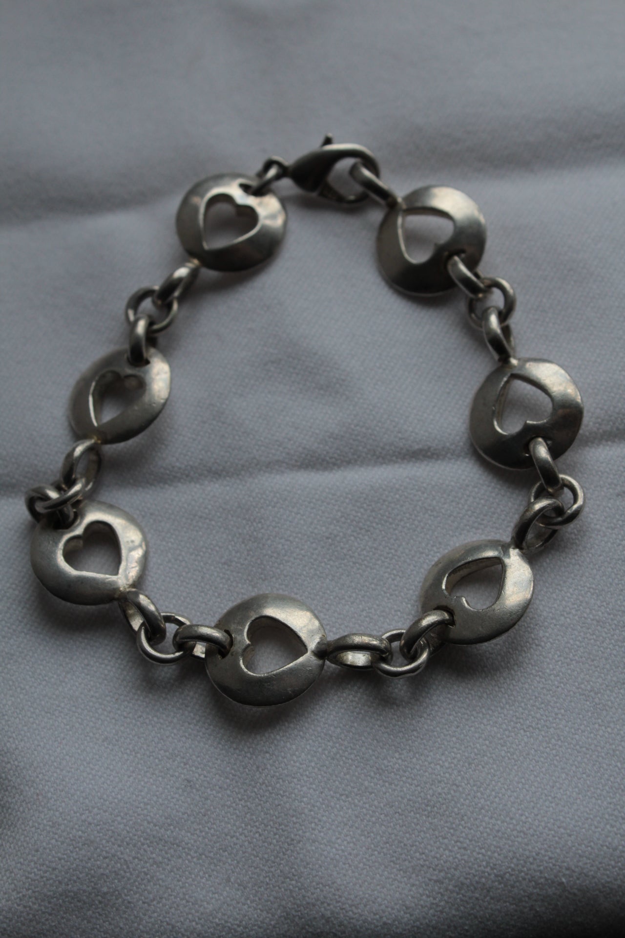 Heart-shaped bracelet, silver 925