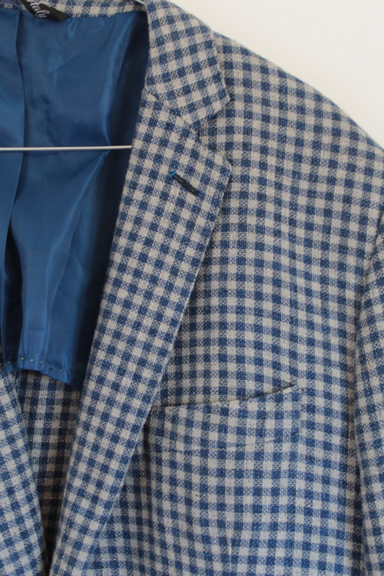 Gingham Check Tailored Jacket made in Italy