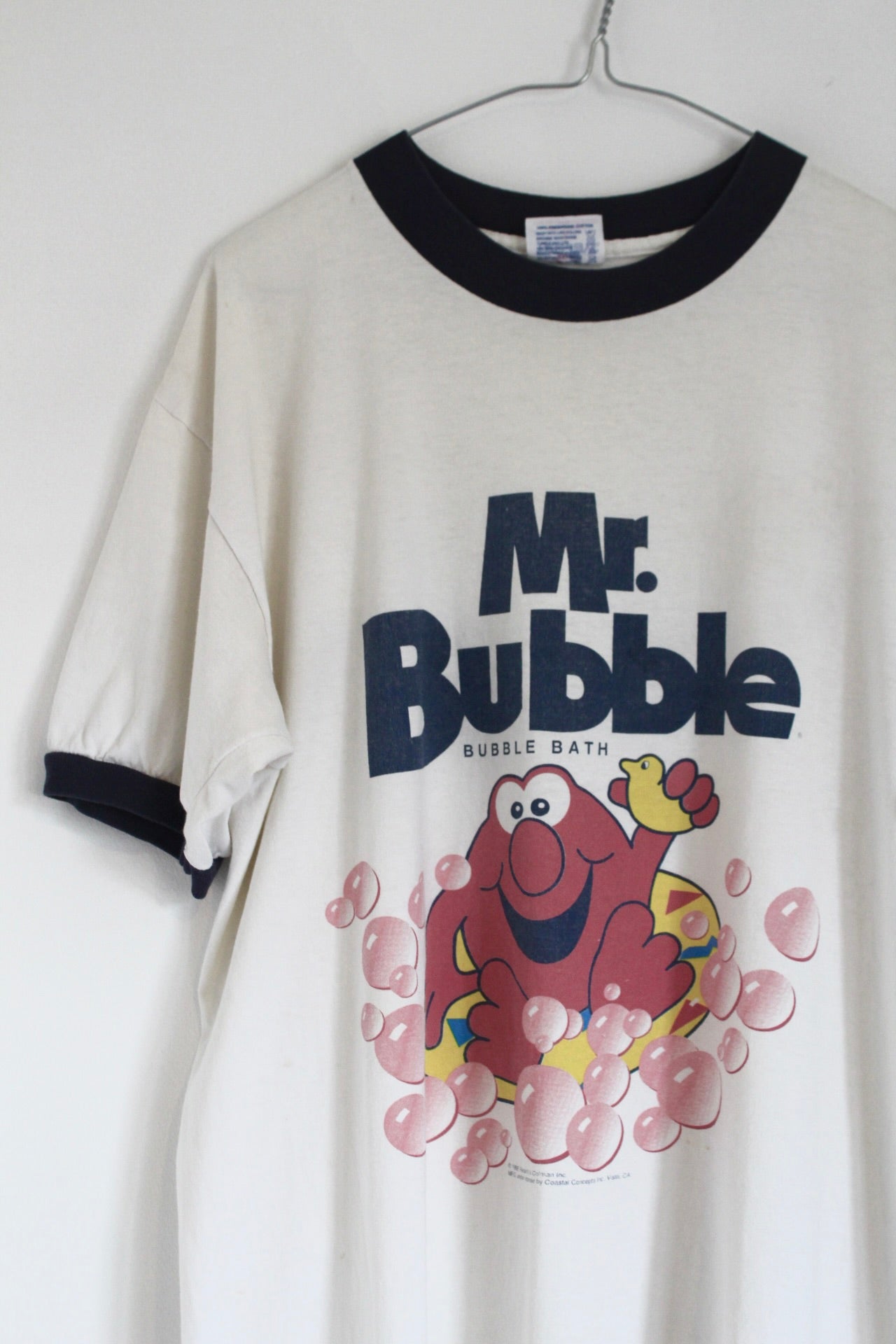 1995 Mr. Bubble ringer T-shirt made in the USA