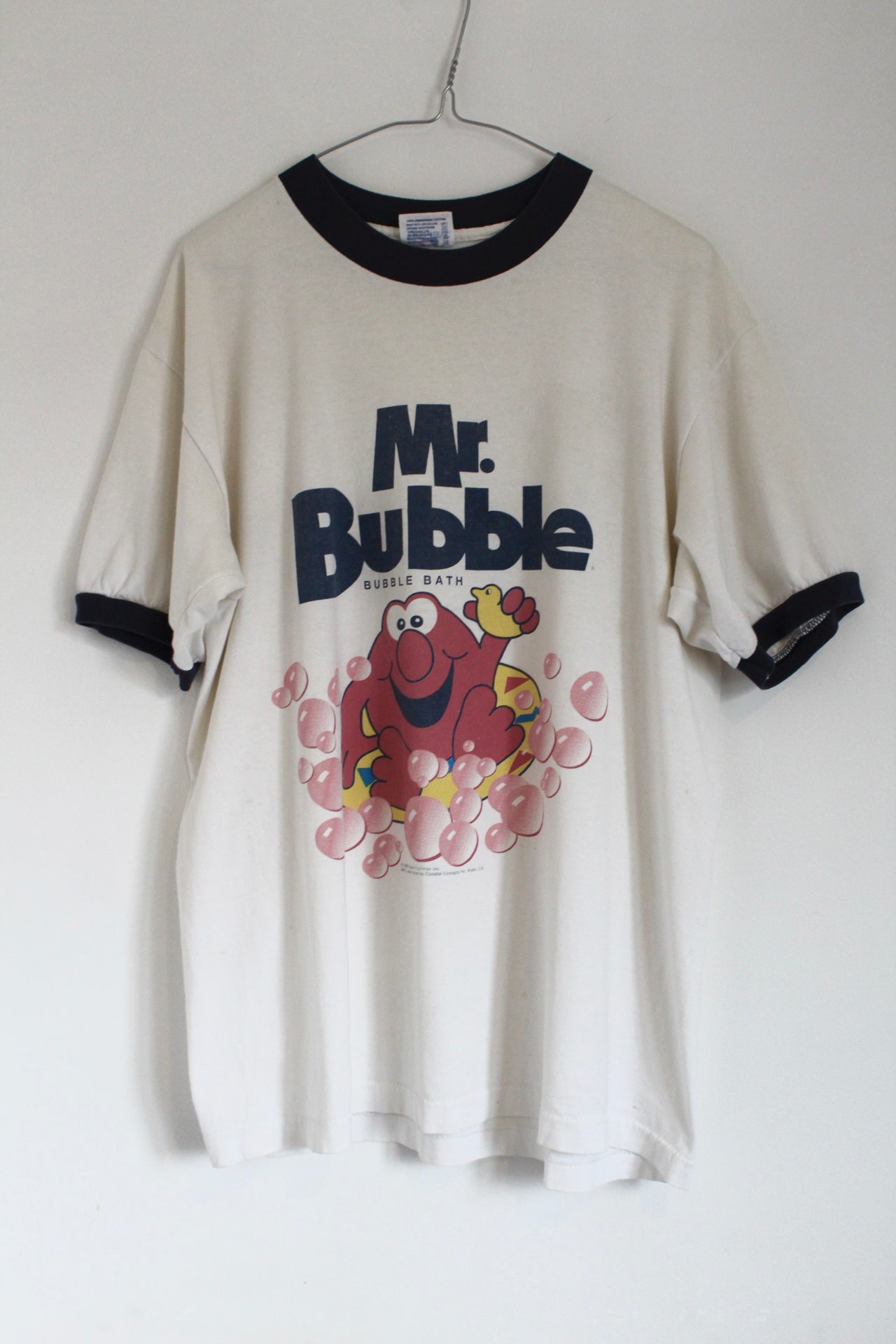 1995 Mr. Bubble ringer T-shirt made in the USA