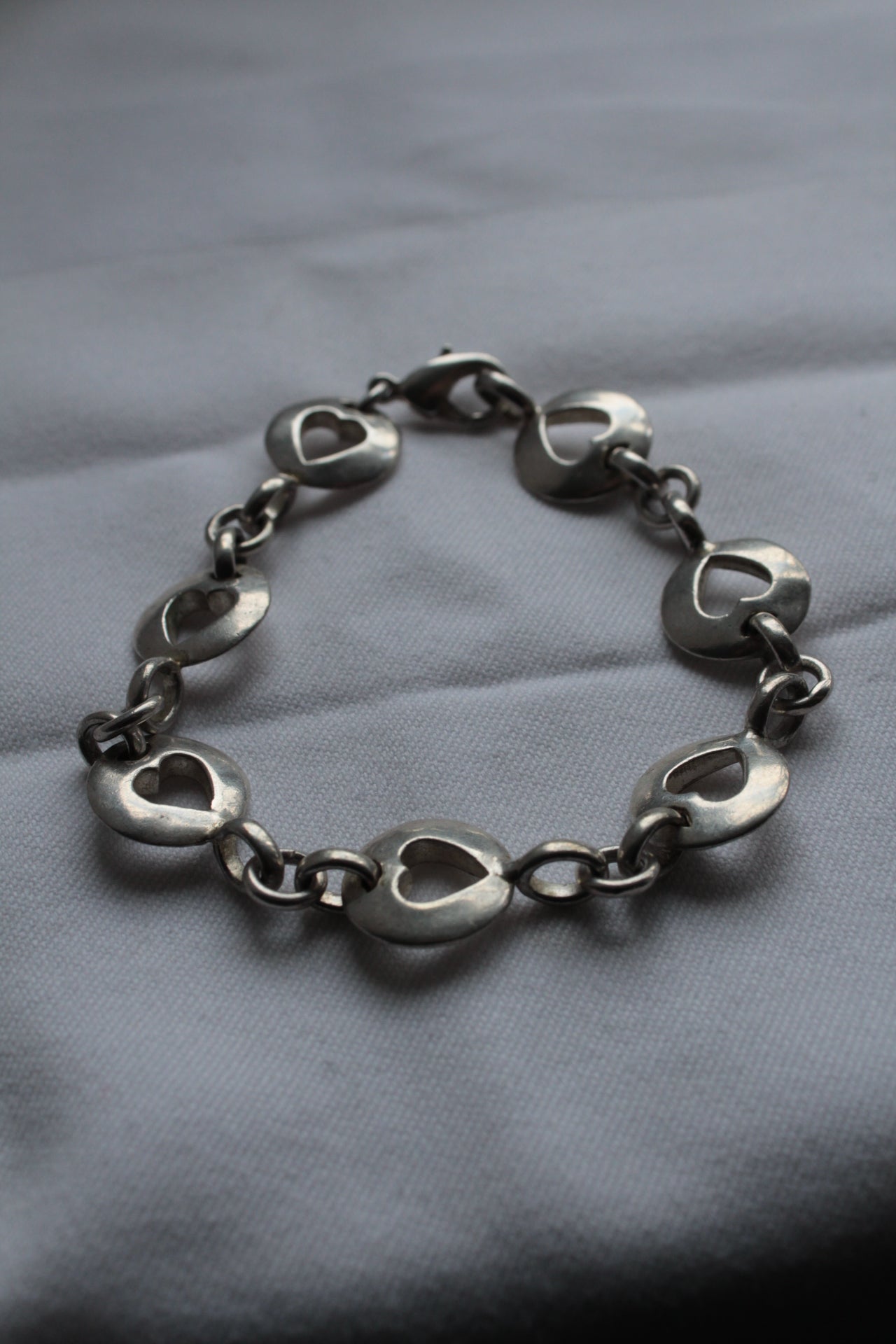 Heart-shaped bracelet, silver 925