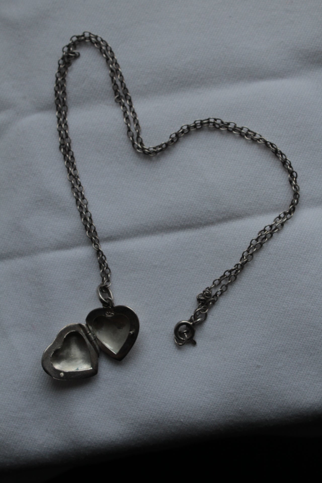 Heart shape necklace silver925