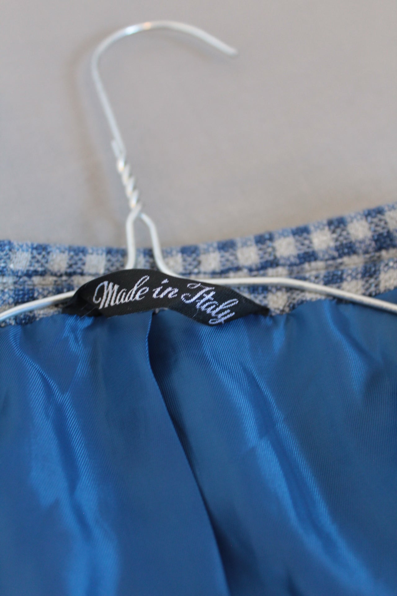 Gingham Check Tailored Jacket made in Italy