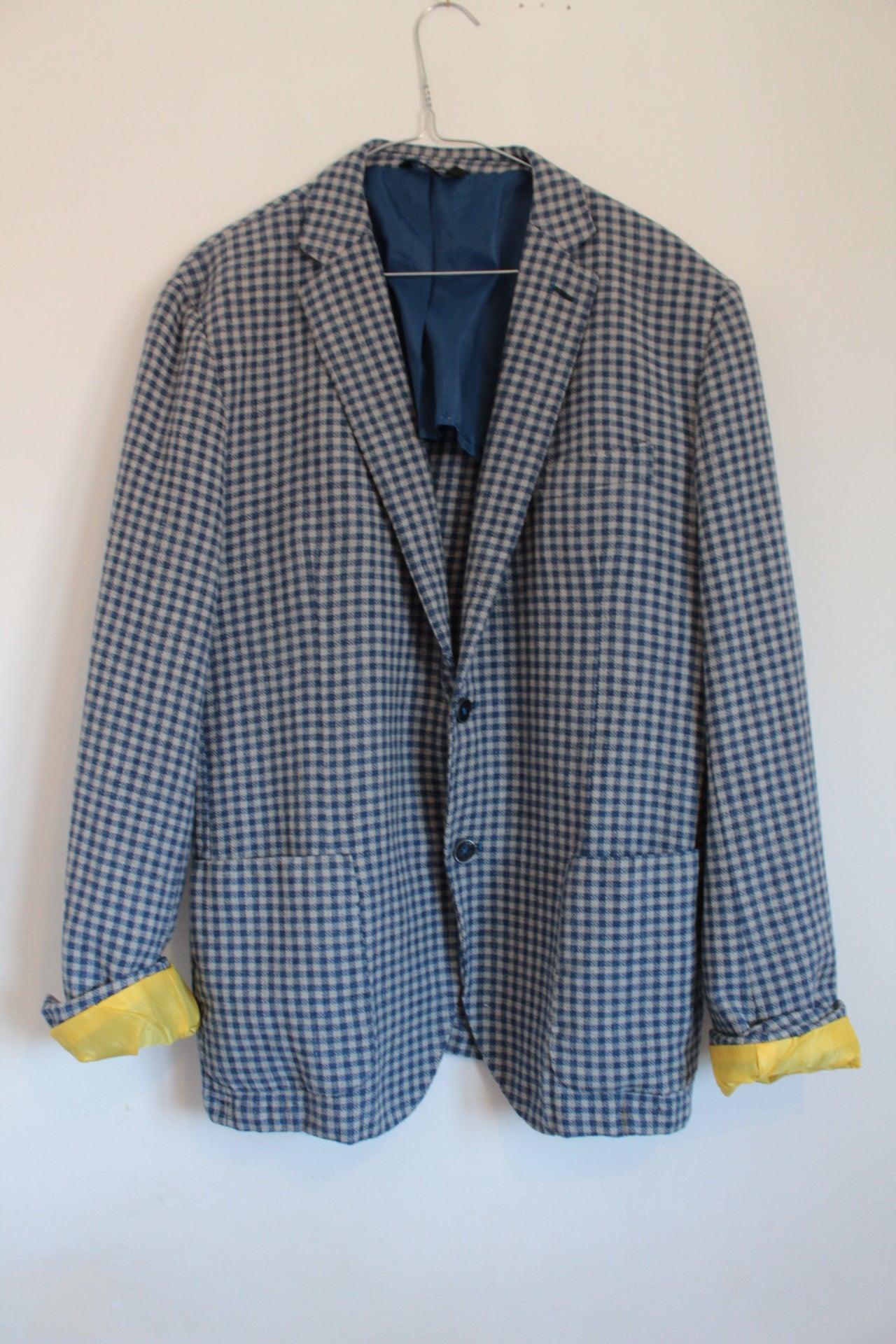 Gingham Check Tailored Jacket made in Italy