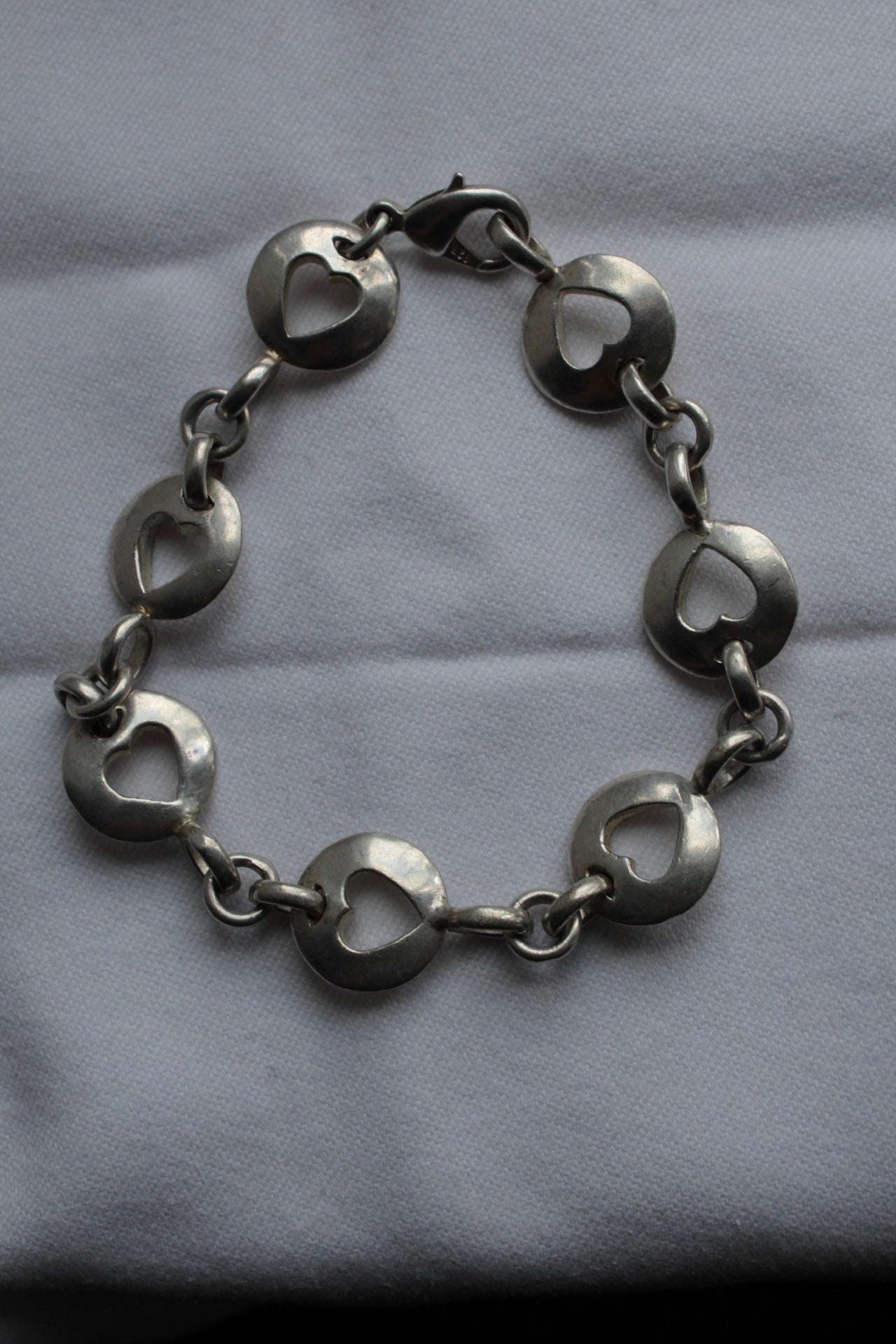Heart-shaped bracelet, silver 925