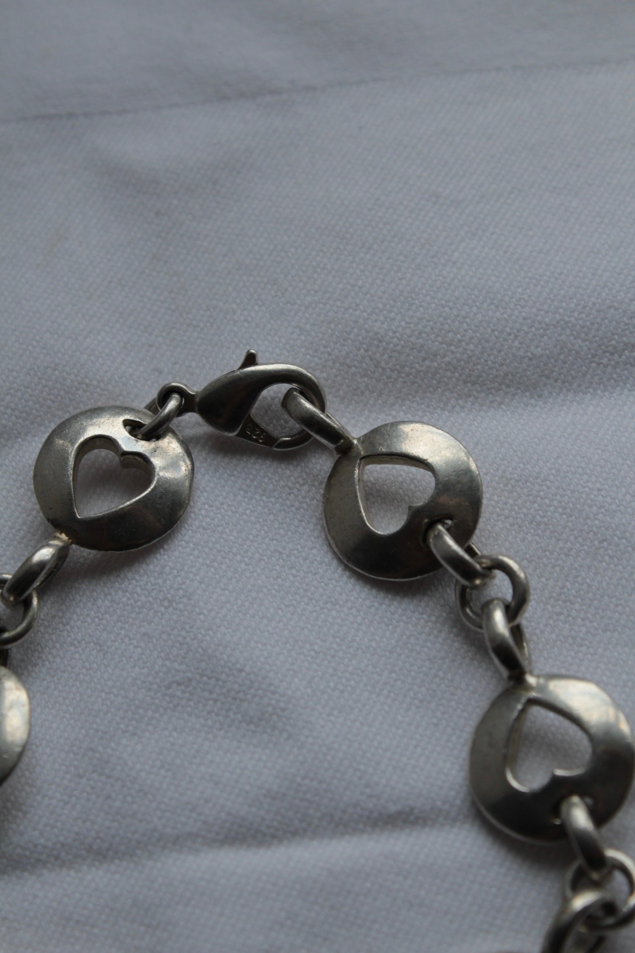 Heart-shaped bracelet, silver 925