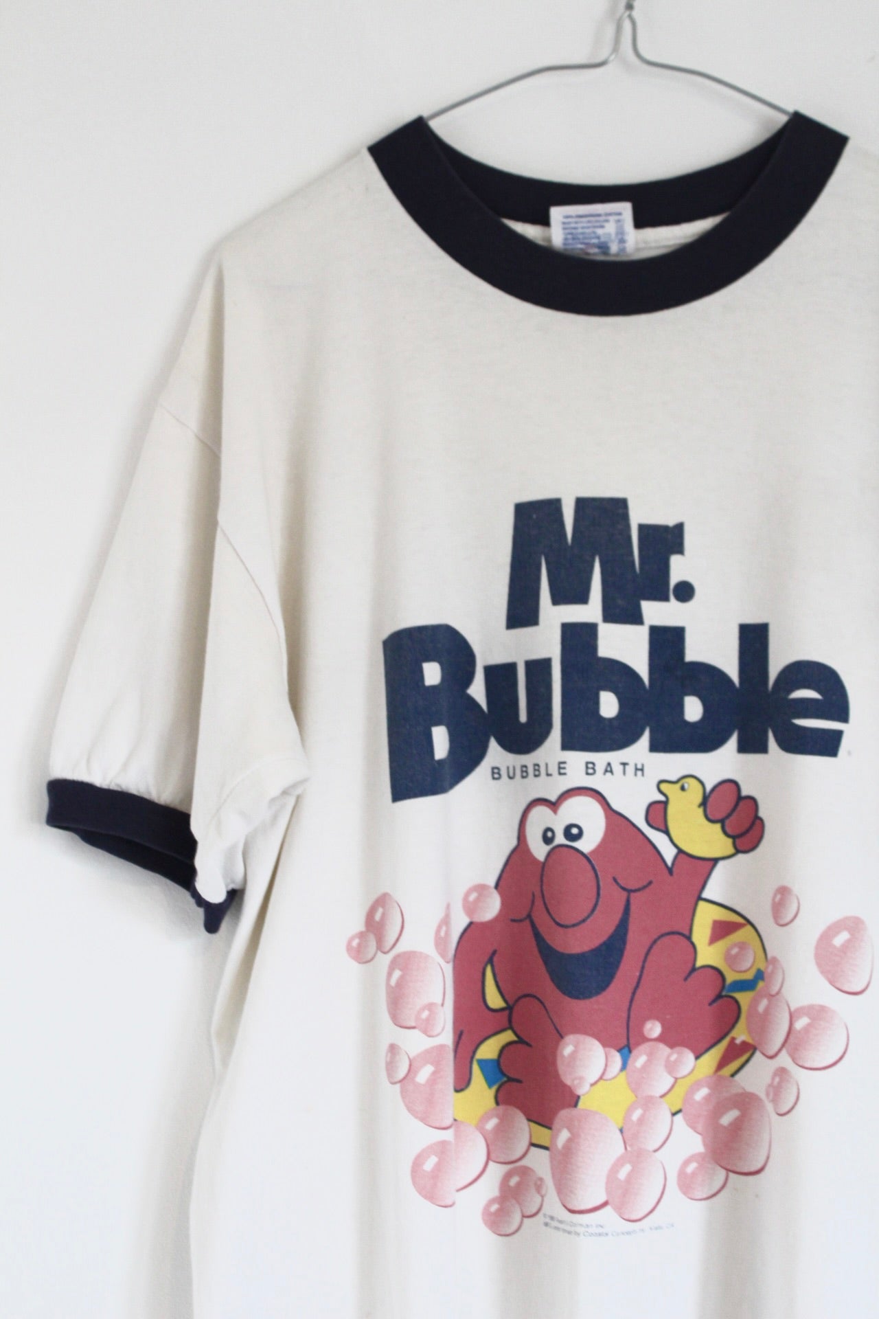 1995 Mr. Bubble ringer T-shirt made in the USA