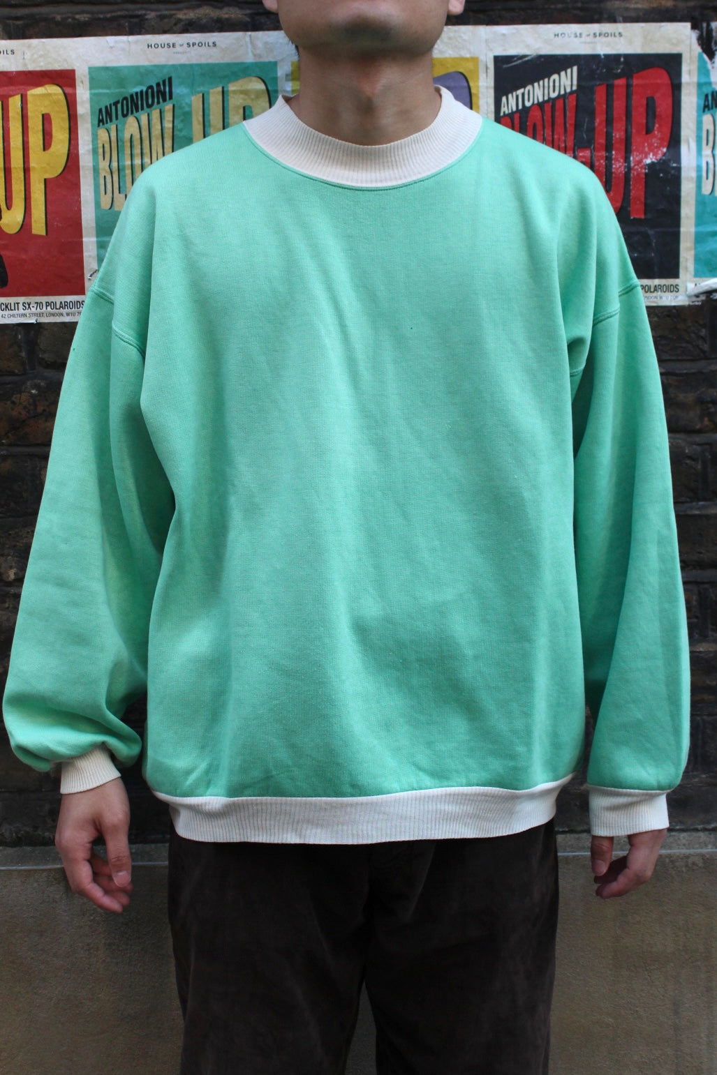 80s-90s Light green sweatshirt made in Italy