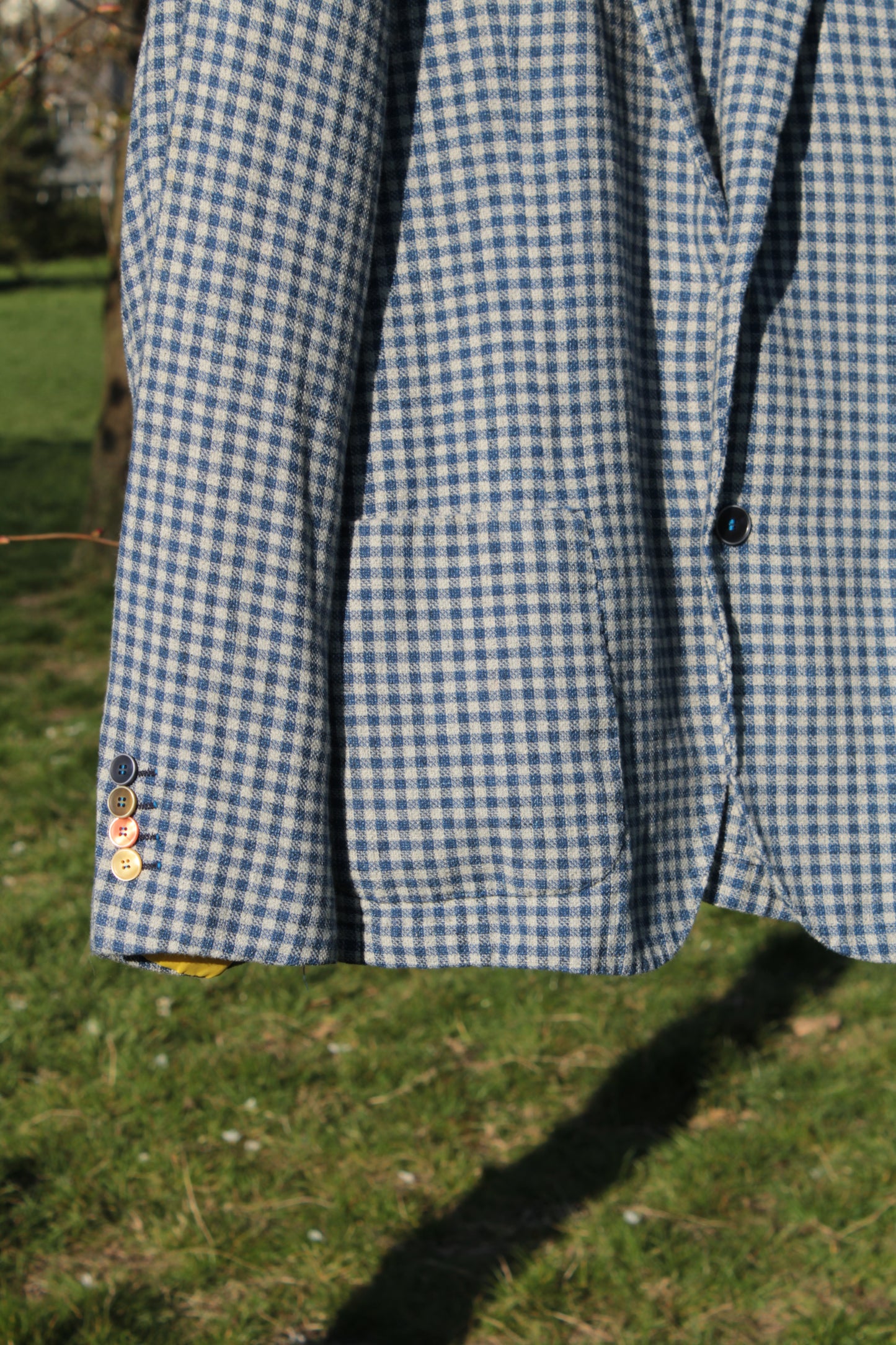 Gingham Check Tailored Jacket made in Italy