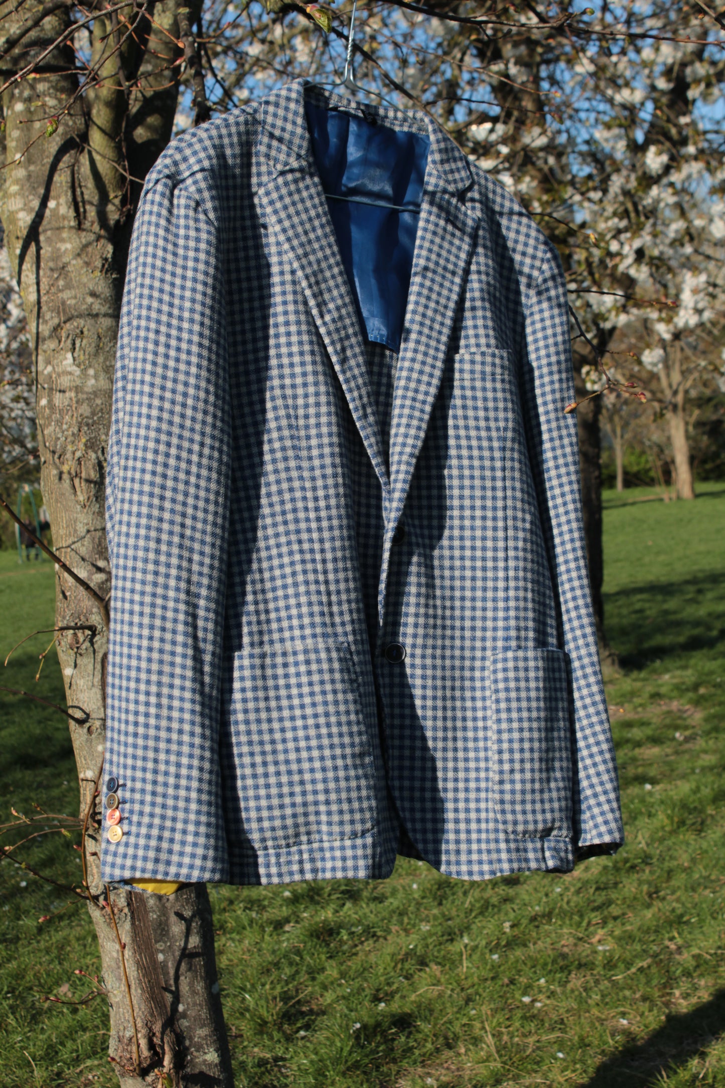 Gingham Check Tailored Jacket made in Italy