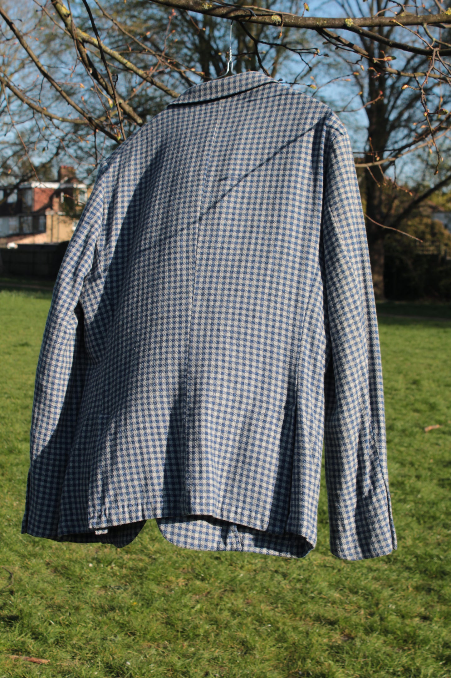 Gingham Check Tailored Jacket made in Italy